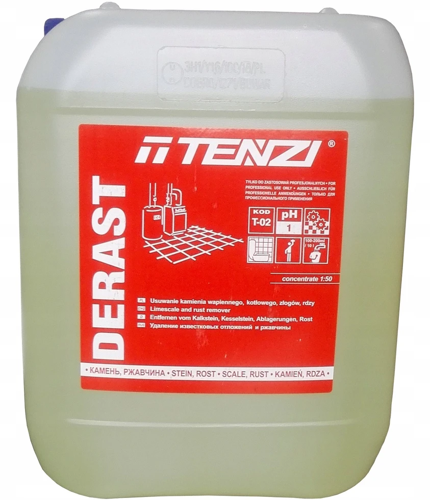 Tenzi koncentratas kalkių ir rūdžių pėdsakams šalinti TENZI, Derast, 10 l