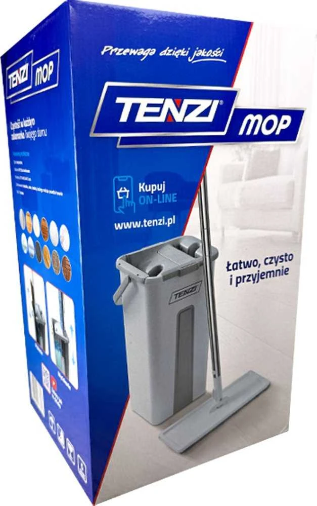 Tenzi TENZI Plokščias mopas su išspaudėju - mopas su dviejų kamerų kibiru