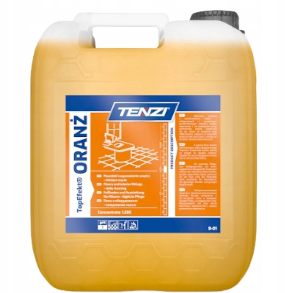 Tenzi Neutralny płyn do mycia posadzek TENZI, Topefekt, zapach pomarańczy, Oranż, 5l