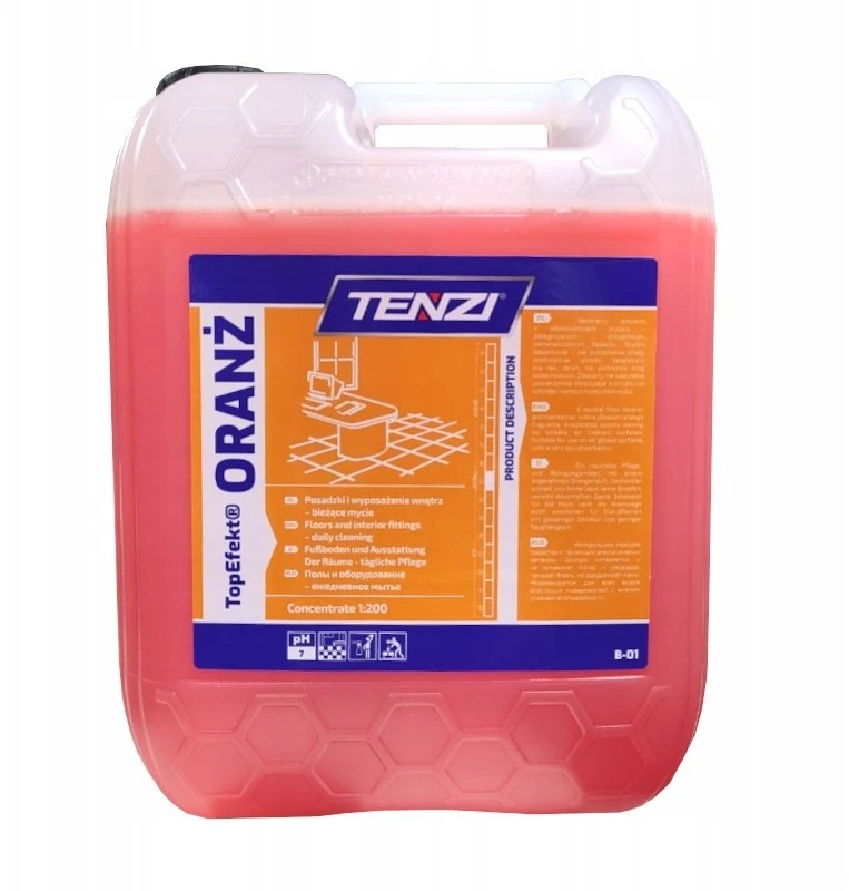 Tenzi Neutralny płyn do mycia posadzek TENZI, Topefekt, zapach pomarańczy, Oranż, 5l