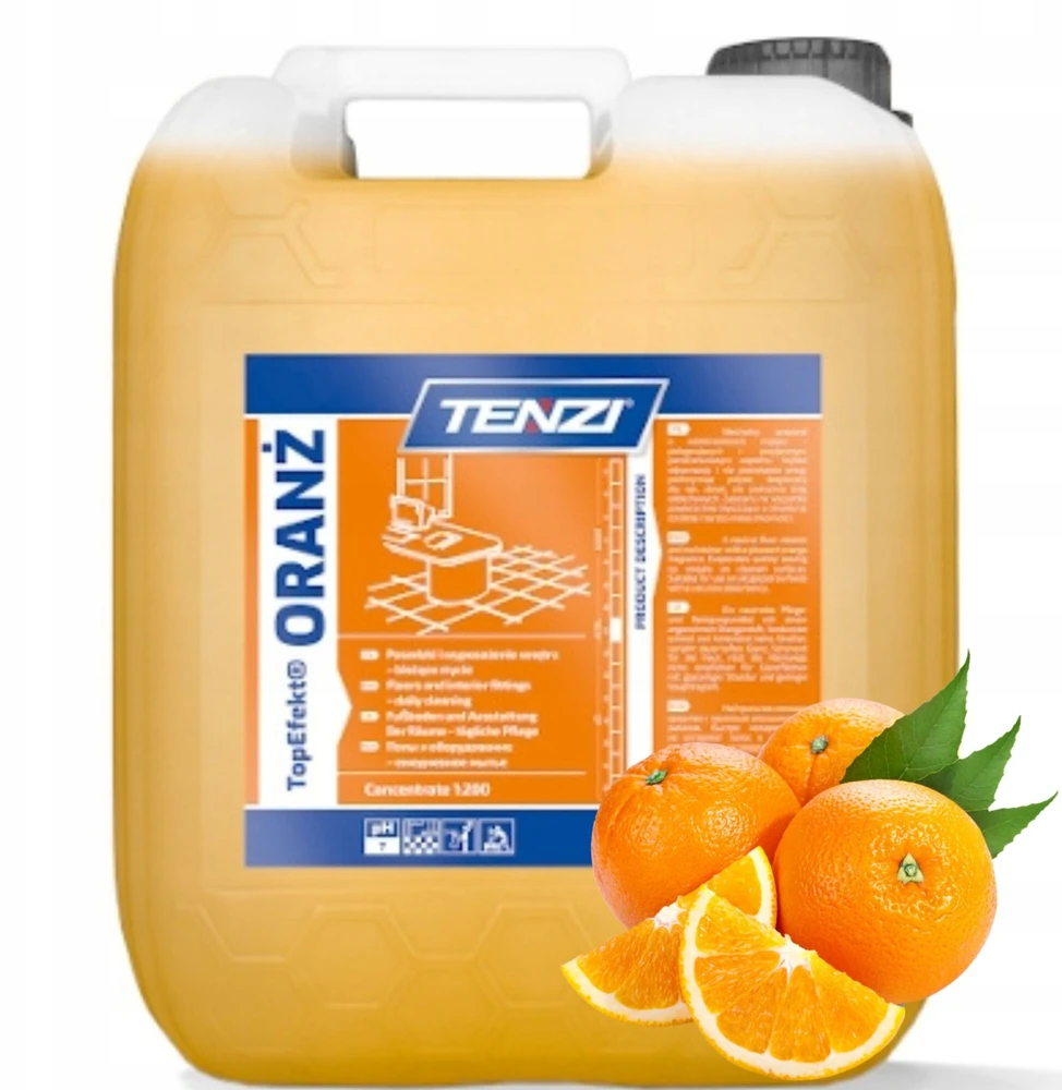 Tenzi Neutralny płyn do mycia posadzek TENZI, Topefekt, zapach pomarańczy, Oranż, 5l
