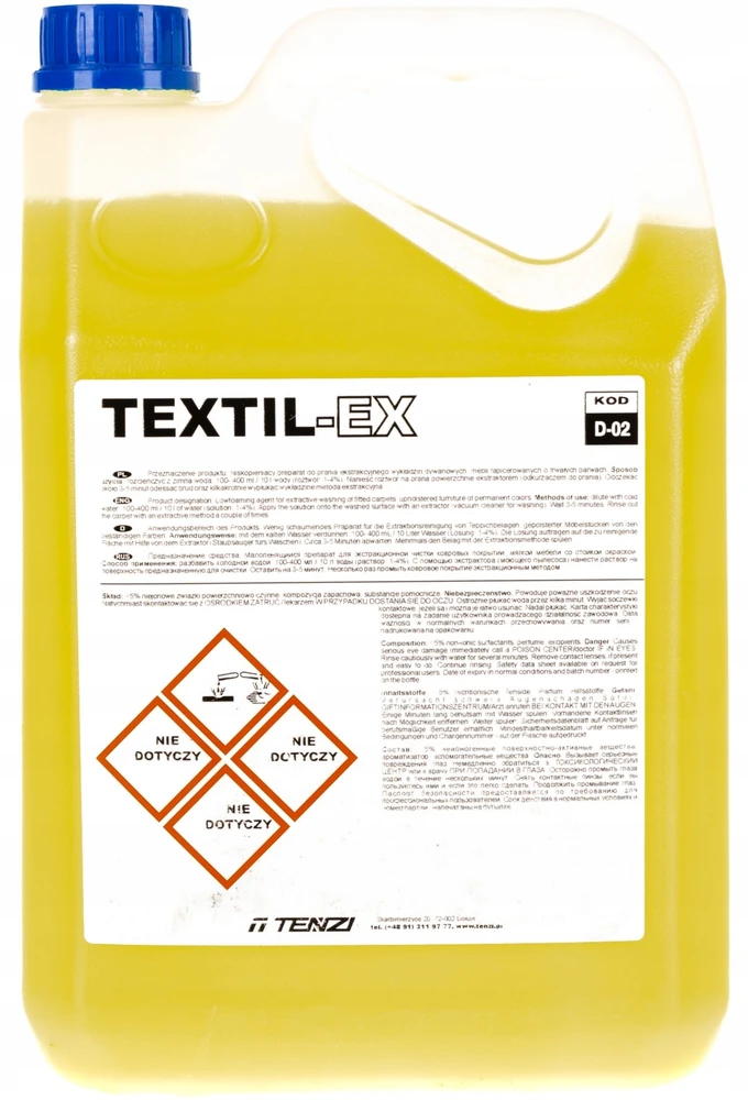 Tenzi Kilimų ir apmušalų ekstrakcinio plovimo priemonė TENZI, Textil-Ex, 1 l