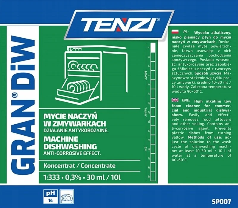 Tenzi Indų plovimo skystis indaplovėms TENZI, Gran Diw, 5l