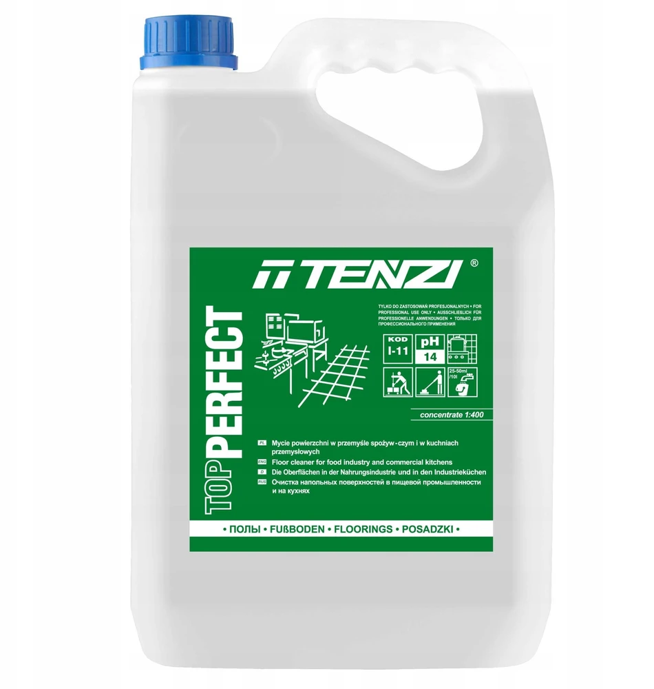 Tenzi Paviršių nuriebalinimo ir plovimo priemonė TENZI, Top Perfekt, PZH atestatas, 5 l