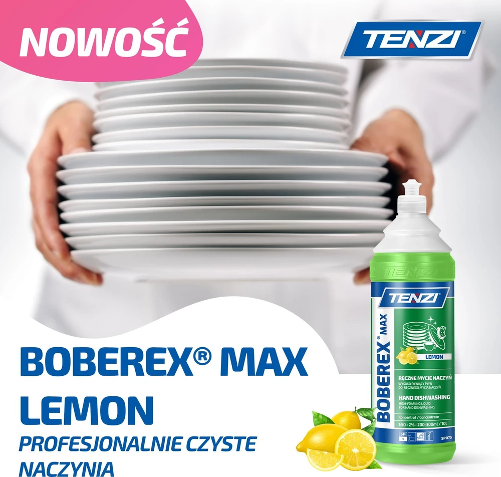 Tenzi TENZI BOBEREX MAX Lemon 1L. Indų plovimo skystis
