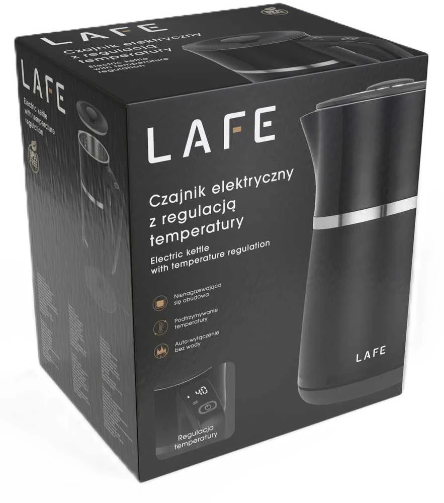 Elektrinis Virdulys - LAFE CEG020 1,7L 2200W Temperatūros kontrolė Juodas