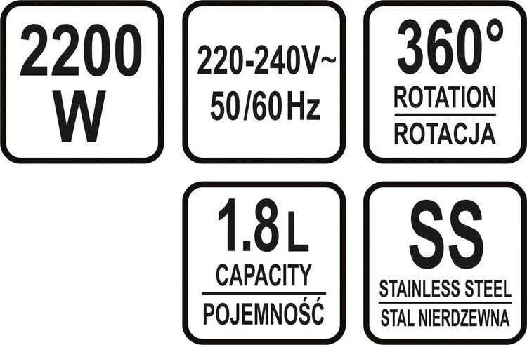 Virdulys LUND ELEKTRINIS STIKLINIS VIRDULIS LED 1.8L