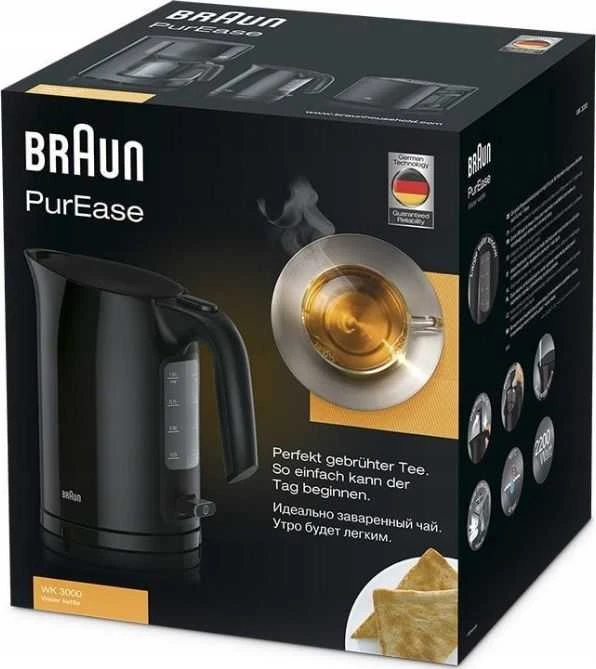 Braun WK 3000 BK elektrinis virdulys 1 L Juoda 2200 W