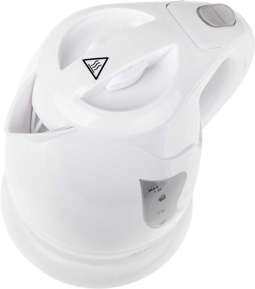 Adler AD 08 Standartinis virdulys, Plastikas, Baltas, 850 W, 1 L, 360° sukamasis pagrindas
