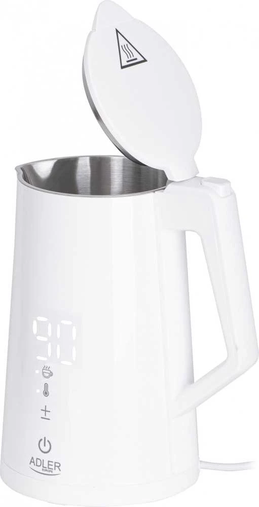 Adler | Virdulys | AD 1345w | Electric | 2200 W | 1.7 L | Nerūdijantis plienas | 360° rotational base | Baltas