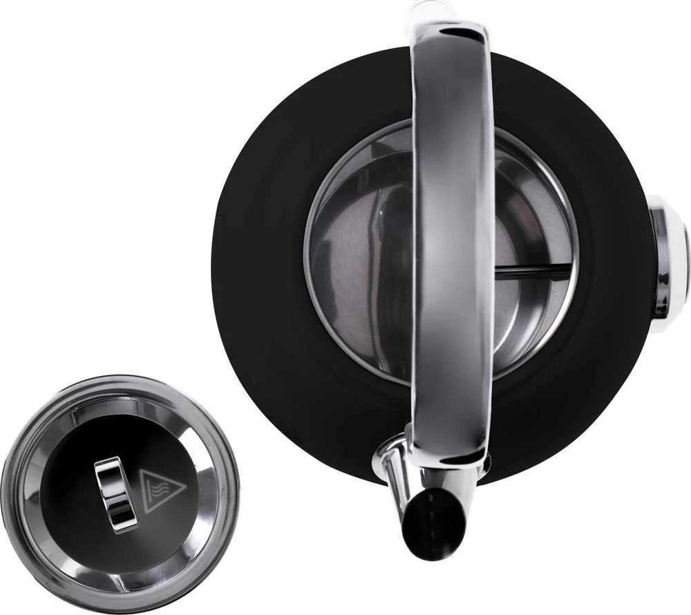 Adler | Virdulys with a Thermomete | AD 1346b | Electric | 2200 W | 1.7 L | Nerūdijantis plienas | 360° rotational base | Juodas