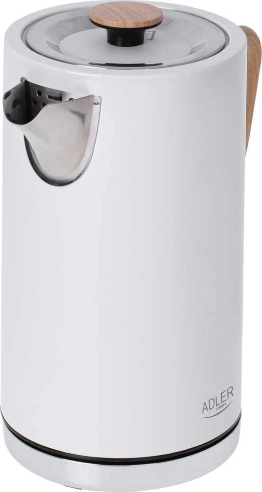 Adler | Virdulys | AD 1347w | Electric | 2200 W | 1.5 L | Nerūdijantis plienas | 360° rotational base | Baltas