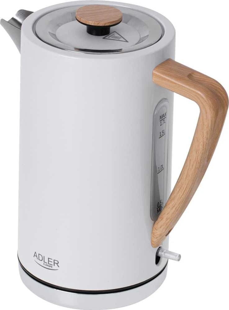 Adler | Virdulys | AD 1347w | Electric | 2200 W | 1.5 L | Nerūdijantis plienas | 360° rotational base | Baltas