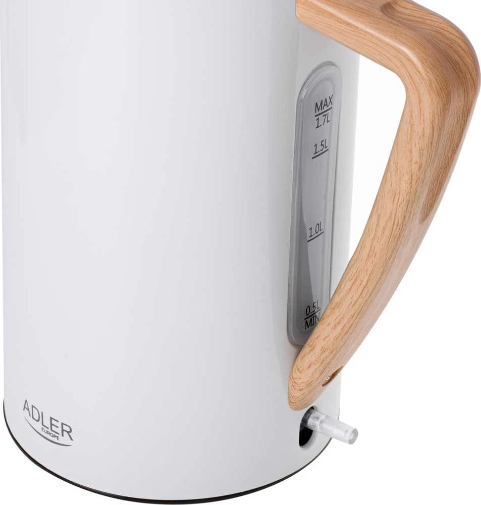 Adler | Virdulys | AD 1347w | Electric | 2200 W | 1.5 L | Nerūdijantis plienas | 360° rotational base | Baltas