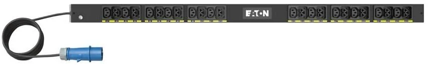 „Eaton G4 Basic Rack“ maitinimo blokas, 0U, 22,5U, IEC-60309 įvestis, 3 m kabelis, 1 fazė, 3,7 kW, 16 A, 200–240 V, 24 lizdai (12) C13, (12) C39