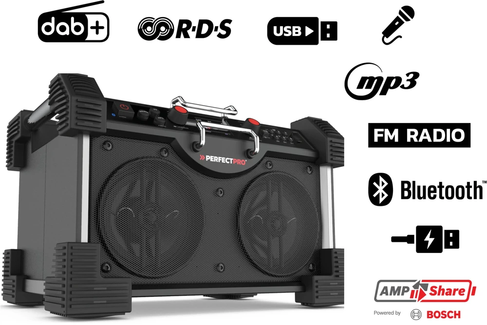 PerfectPro ROCKHART 18V darbo vietos radijas