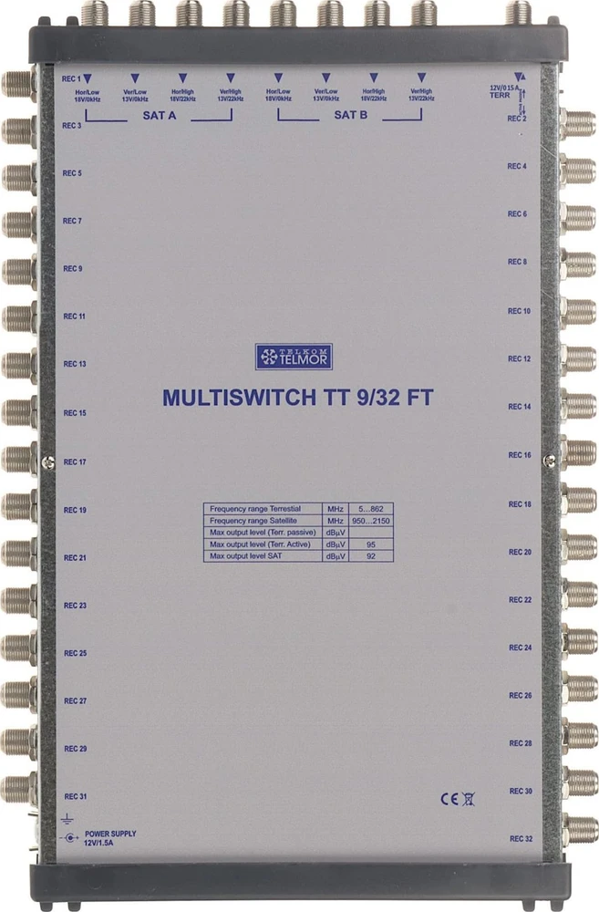 Terra MULTISWITCH TT-9/32-FT 9 ĮĖJIMAI / 32 IŠĖJIMAI TELMOR