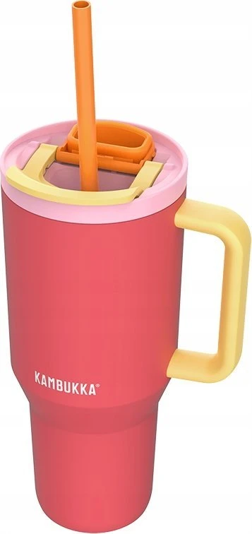 Kambukka Rio Tumbler Rožinė Papaya 950ml raudona