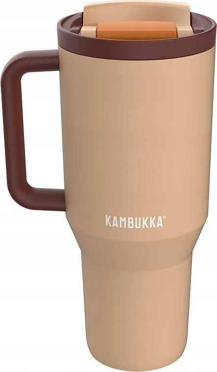 Termopuodelis su teleskopiniu šiaudeliu Kambukka Rio Tumbler 950ml Almond Dream
