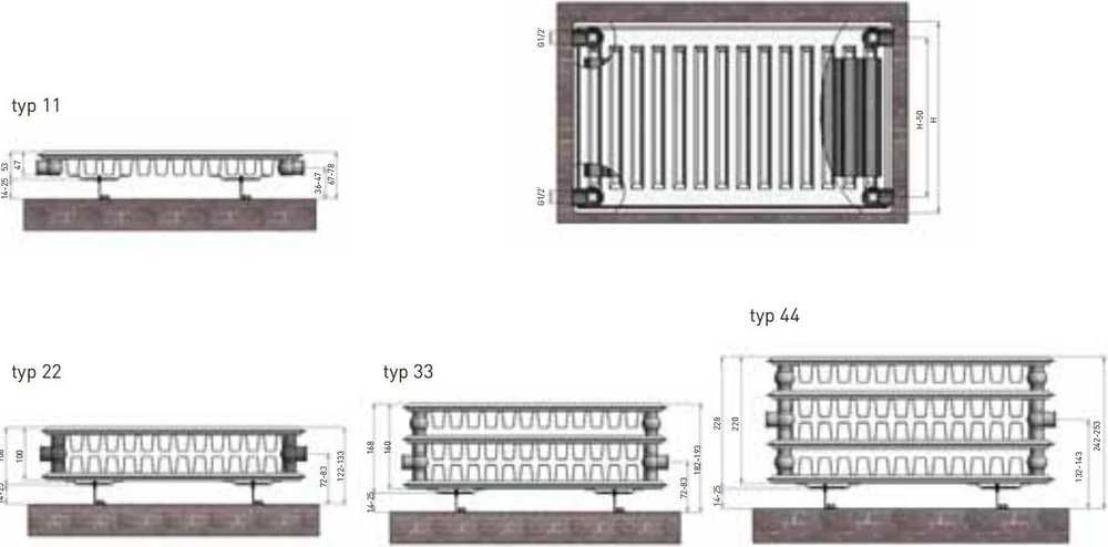 Termo Teknik Termolux Classic šildytuvo tipas 22 600 x 1600 mm 2157W