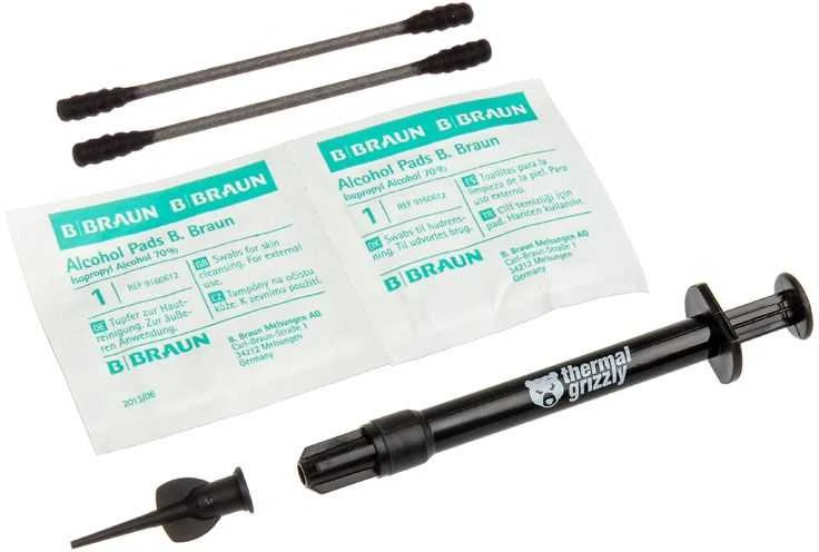 Thermal Grizzly | Terminis tepalas "Conductonaut" 1g | universalus | Šilumos laidumas: 73 W/mk; Klampumas: 0,0021 Pas; Tankis: 6,24g/cm3; Temperatūra: 10 °C / +140 °C; Sudėtis: 1 g