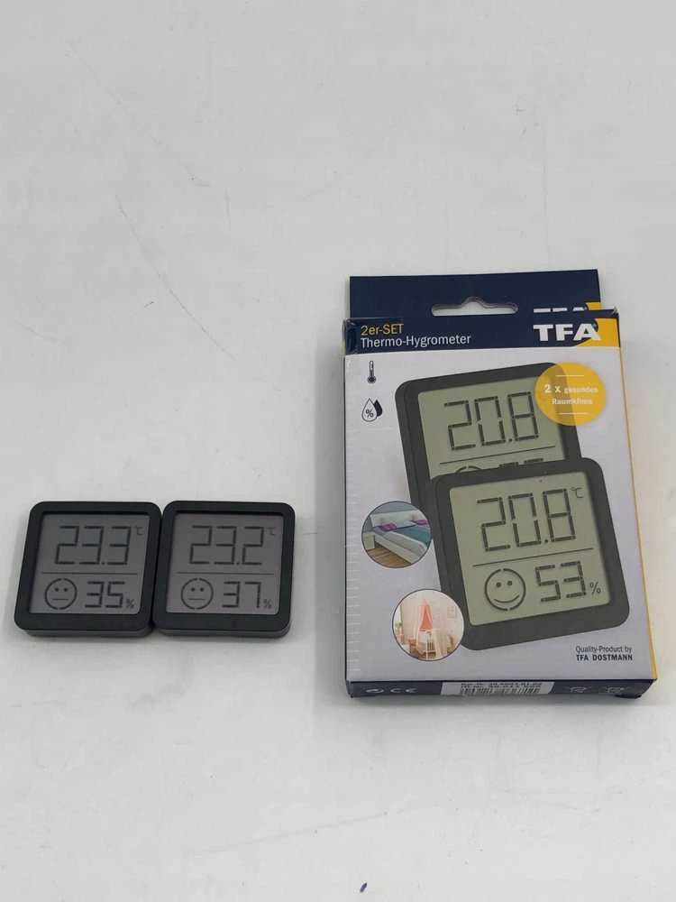 TFA 30.5053.01.02 2er Set juodas Digital Thermo Hygrometer