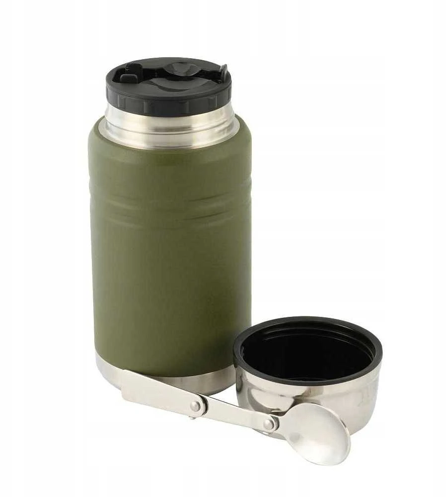 M-Tac maisto termosas su sulankstomu šaukštu 750 ml Olive