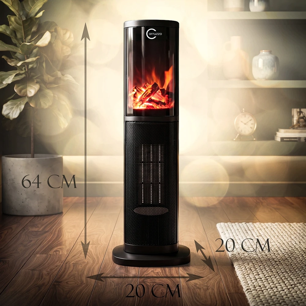 Termowentylator 64cm Q20K1 CARRUZZO juoda