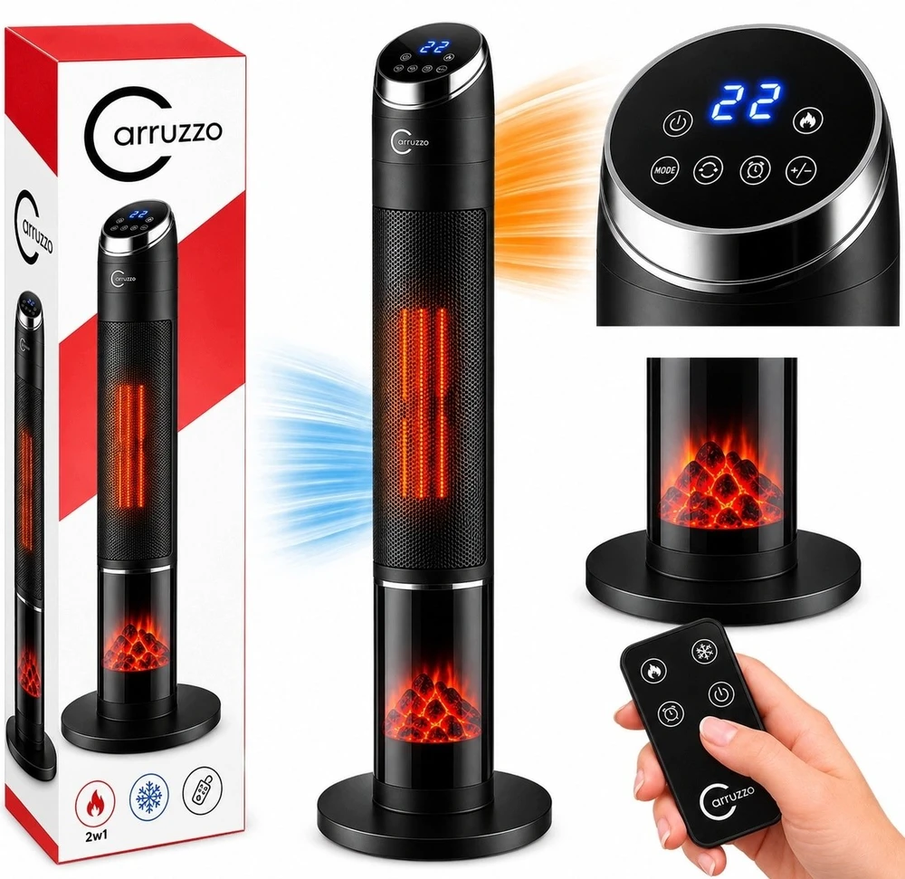 Termowentylator 95cm Q20H1 CARRUZZO juoda