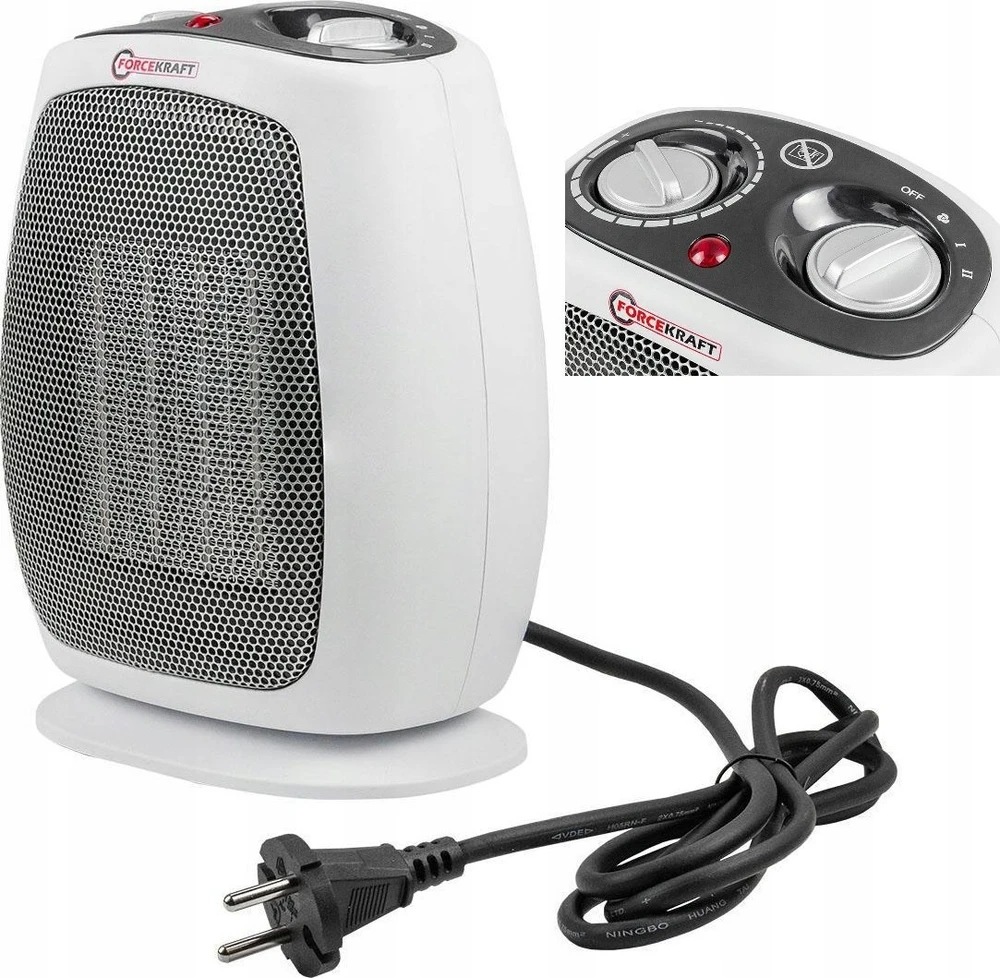 Rockforce Wmc Šildytuvas Forcekraft Ventiliatorius elektrinis farelka 1800W 3 režimai
