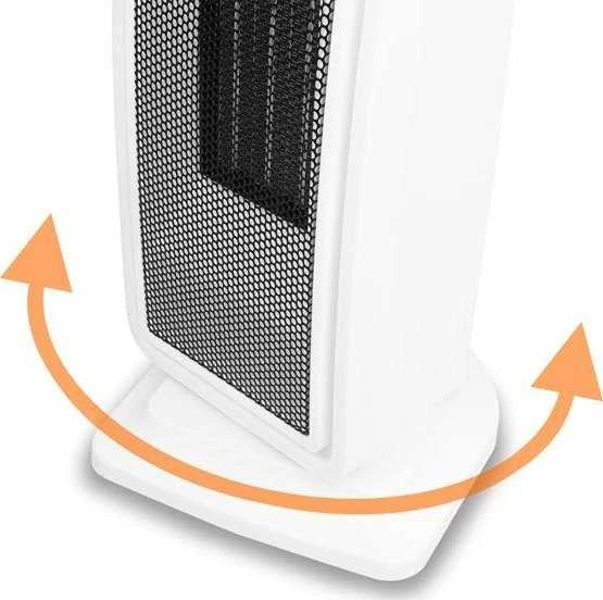 Baltas šildytuvas LTC su keraminiu kaitinimo elementu 1400/2000W ir nuotolinio valdymo pulteliu