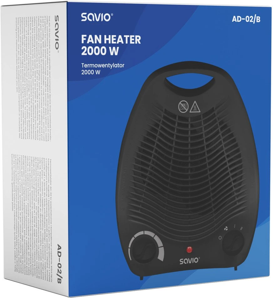 Ventiliatorius Savio AD-02 B household fan Juodas