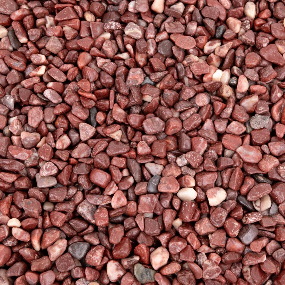 Raudoni granito akmenukai 8-12 mm stambiu planu