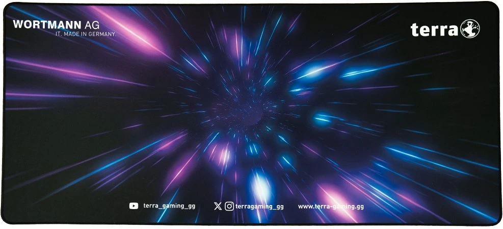 Kilimėlis Terra XXL PURE Gaming 900 x 400 x 3 mm Juodai-violetinė Juoda obszycie