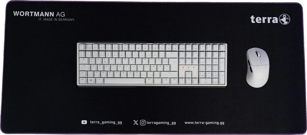 Kilimėlis Terra XXL PURE Gaming 900 x 400 x 3 mm Juodai-violetinė Juoda obszycie