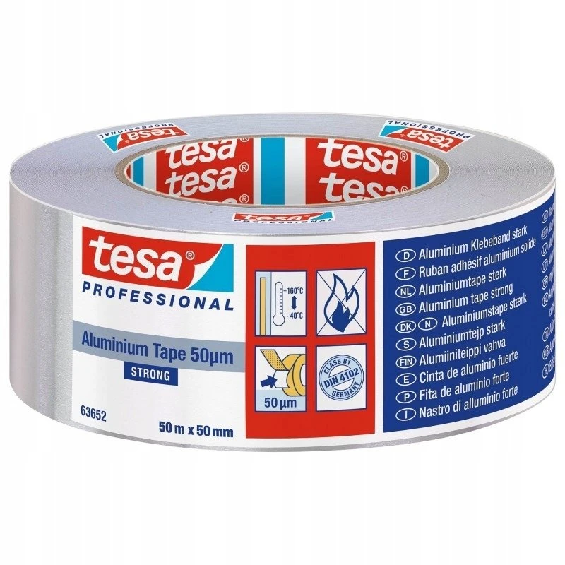 Tesa Taśma aluminiowa 50m:75mm, 63652-00003-01