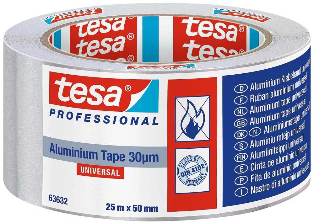Lipni aliuminio juosta, Tesa Universal, 10 m x 50 mm