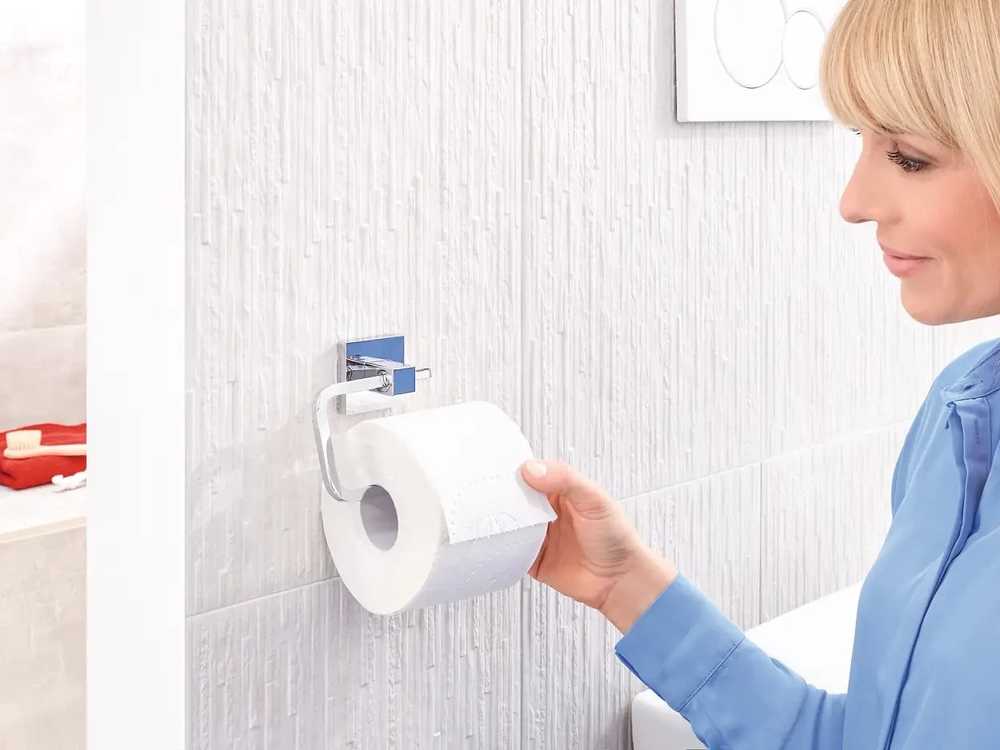 Tesa Deluxxe Laikiklis na papier toaletowy bez pokrywy sidabrinė