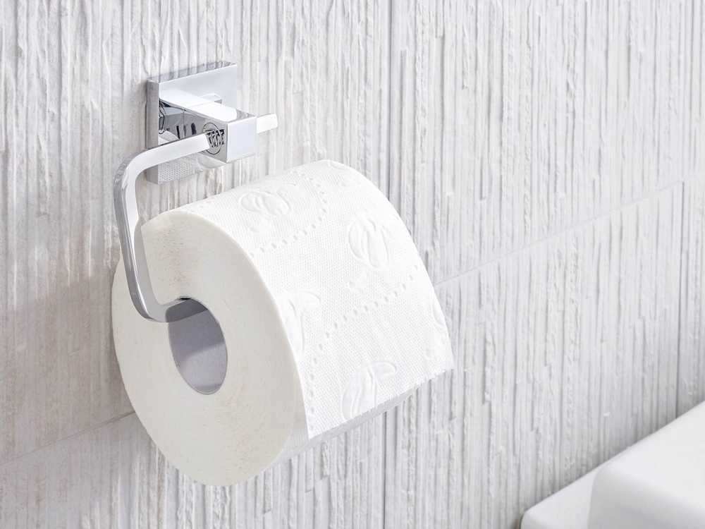 Tesa Deluxxe Laikiklis na papier toaletowy bez pokrywy sidabrinė