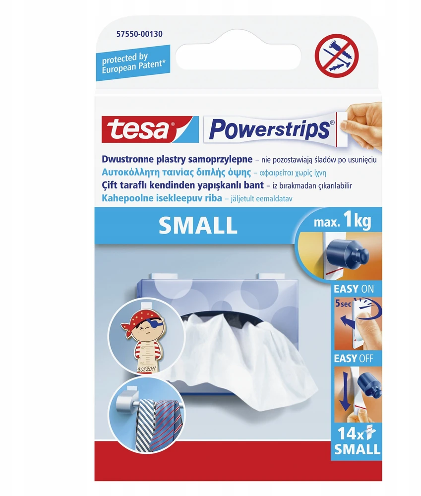 Tesa DVIPUSĖ LIPNIOJI JUOSTA (MAŽA; 14 vnt.)