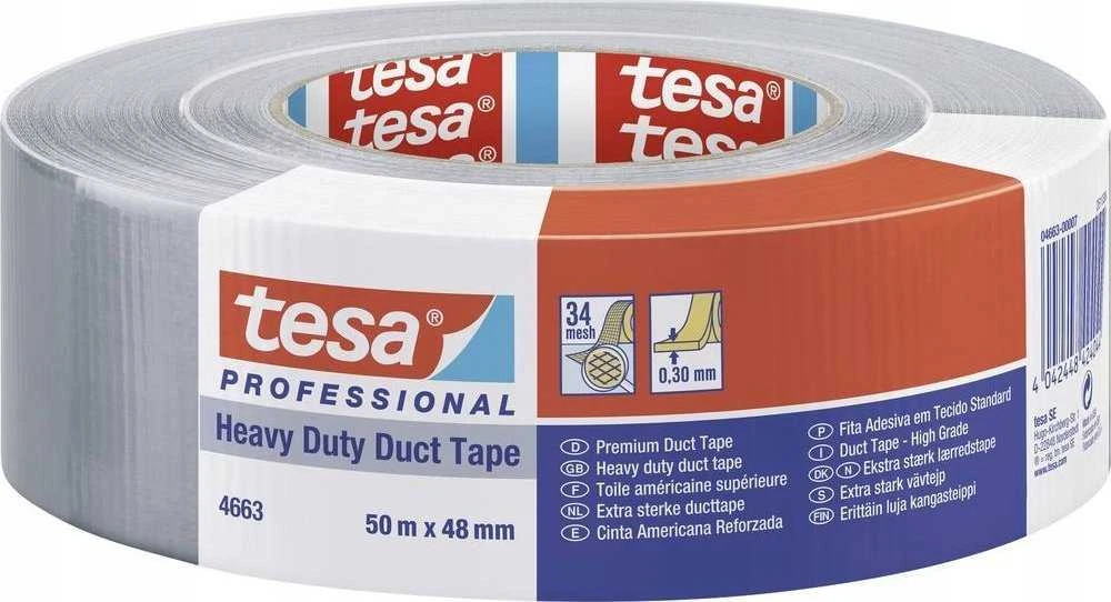 Tesa lipni juosta 50 m x 48 mm, itin tvirta, prof. sidabrinis 04663