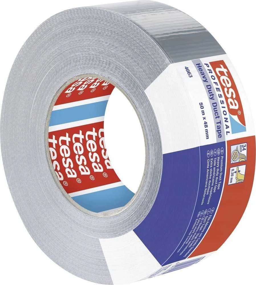 Tesa lipni juosta 50 m x 48 mm, itin tvirta, prof. sidabrinis 04663