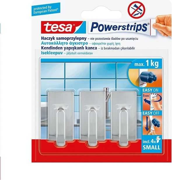 Tesa Kabliukai Classic 57540 3X1 kg, chromo