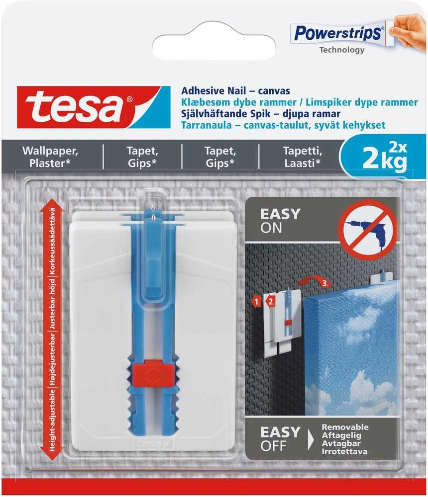 Kabliukai rėmeliui pakabinti Tesa tesa 77779, balta