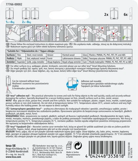 Tesa Gwoździe Lipnios vinys, 2 vnt. <4kg, plytelėms (+6 pl) (h7776607)