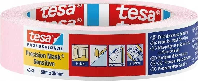 Tesa Prazisionskrepp / Abdeckband Sensitive, 50 m x 50mm Tesa