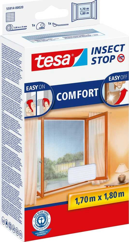 TESA TINKLELIS NUO UODŲ LANGAMS Baltas 1,7 x 1,8m COMFORT