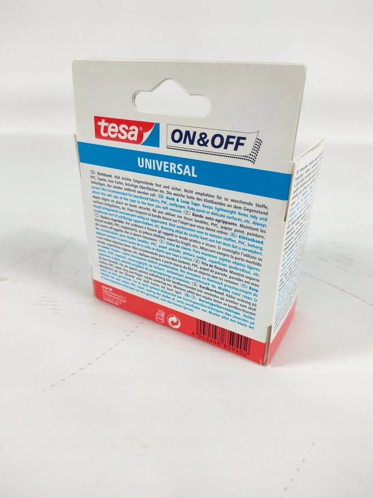 Tesa ON&OFF Universal Klettband juodas 2,5m 20mm