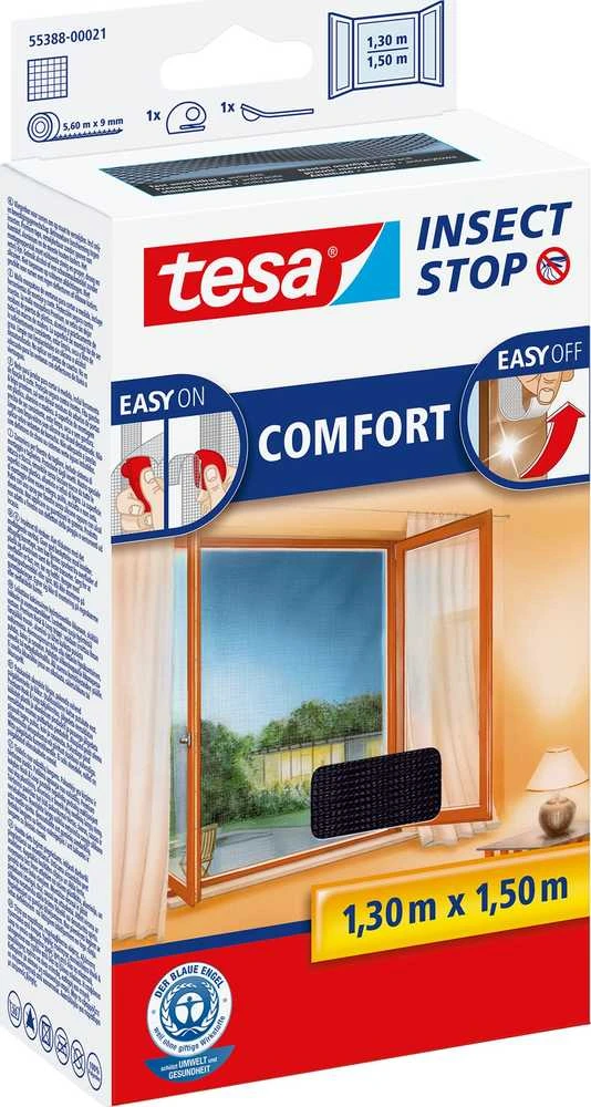 TESA MOSKITIERA OKIENNA Juoda 1,3m x 1,5m COMFORT