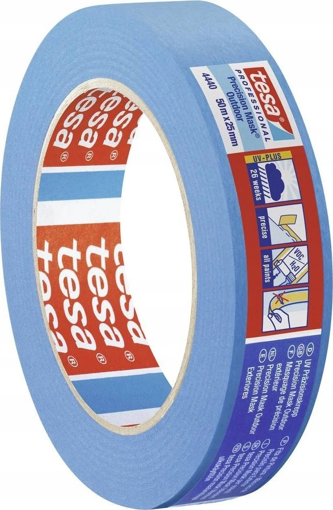 Tesa Präzisionskrepp 4440 Außen UV PLUS glatt blau L.50m B.25mm Rl.TESA (04440-00001-00)
